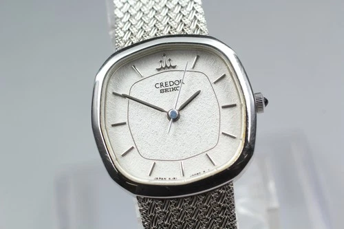 New ListingVtg 1995 [Near MINT] Seiko Credor 4J81-5040 Silver Two Tone 22mm Qz Ladies Watch