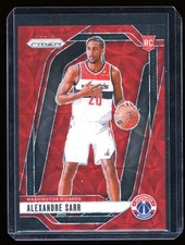 2024-25 Panini Prizm Alexandre Sarr RC Choice Red Refractor Rookie #/88 Wizards