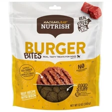 Rachael Ray Nutrish Burger Bites Dog Treats, Beef Bison Recipe 12 oz