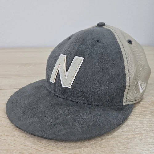 Men's 7 1/8 New Balance Kith USA Grey Felt Suede New Era Fitted Baseball Hat Cap