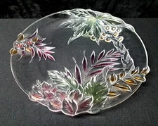 14" Studio Nova By Mikasa Tropical Floral Serving Platter