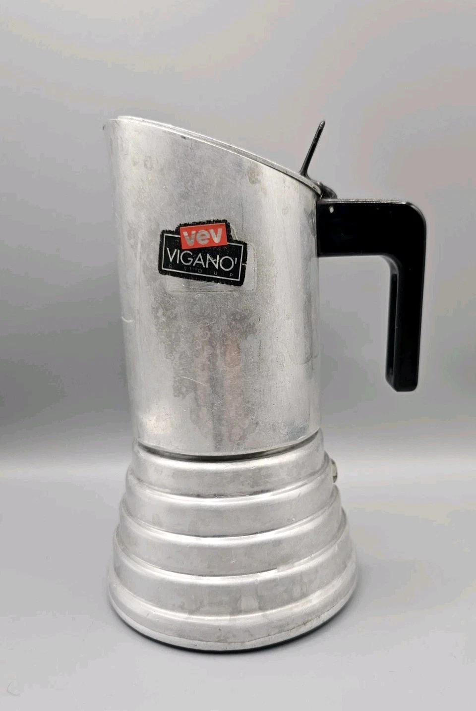 Vintage VEV Vigano Aluminium Italian Stove Coffee Maker 4 Cups - 1960's