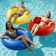 Large Inflatable Pool Float Rings for Adults Kid, 3 Pack 44" Swim Floaties Tube