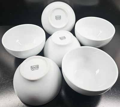 (6) Royal Limited Whiteware Cereal Bowls Set Restaurant Styled Dining Dishes Lot