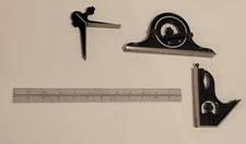 Starrett Combination Square Set C434 12 4R 4 Piece