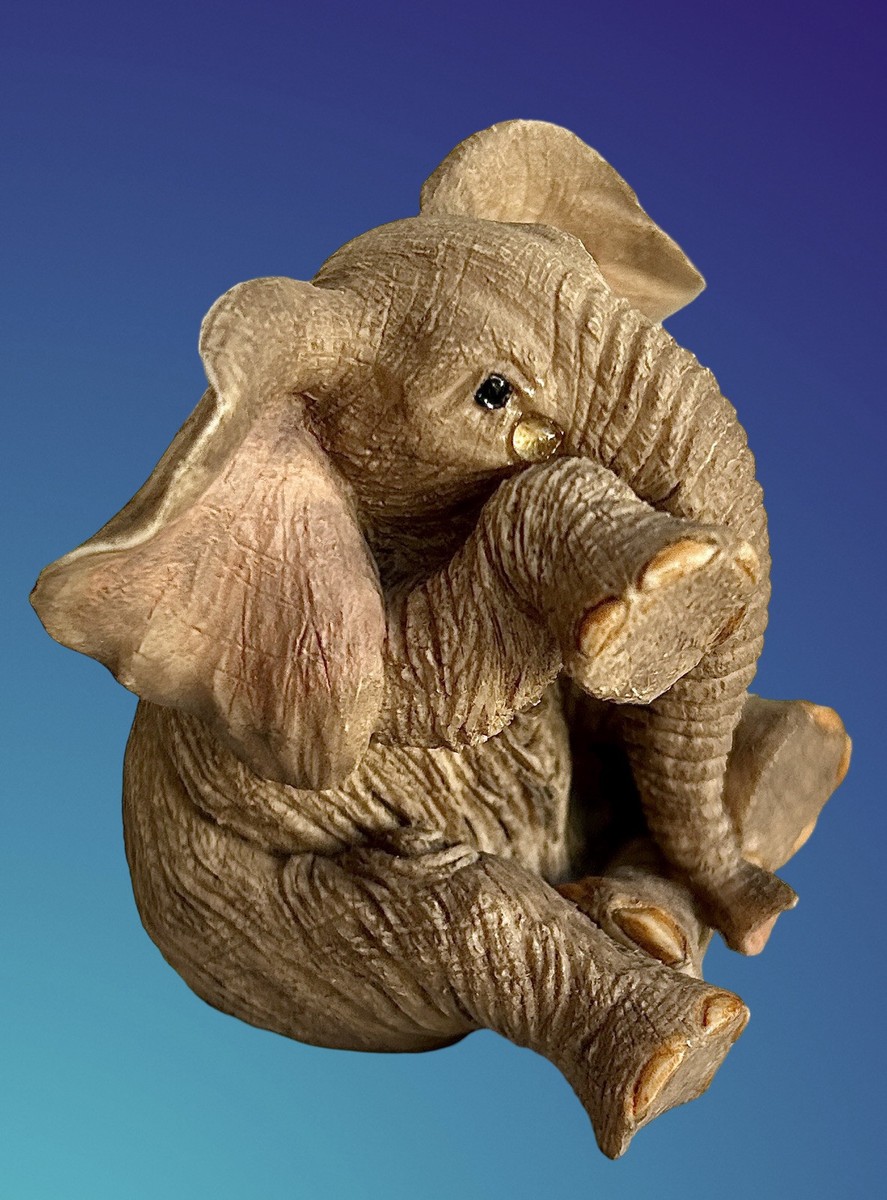 Vtg Paw Prints 'Tearful Maxwell' Tusker's Elephant 1994 SelCraft w