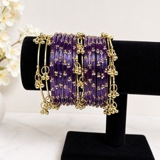 Kashmiri Traditional Glass Bangles Set  Ethnic Indian/Pakistani Jewelry  Churi