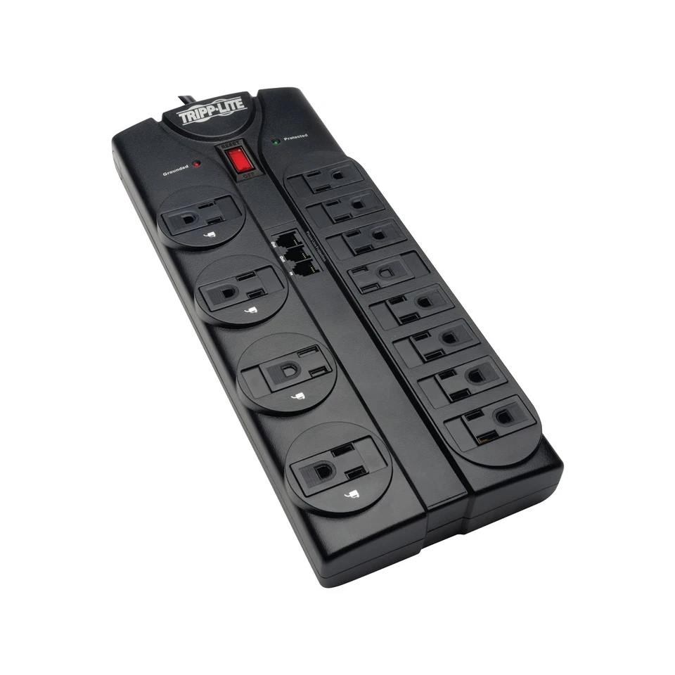 EATON TRIPP LITE SERIES MASTER-POWE TLP1208TEL 12OUT SURGE PROTECTOR 2160J BLACK - Image 3 of 3