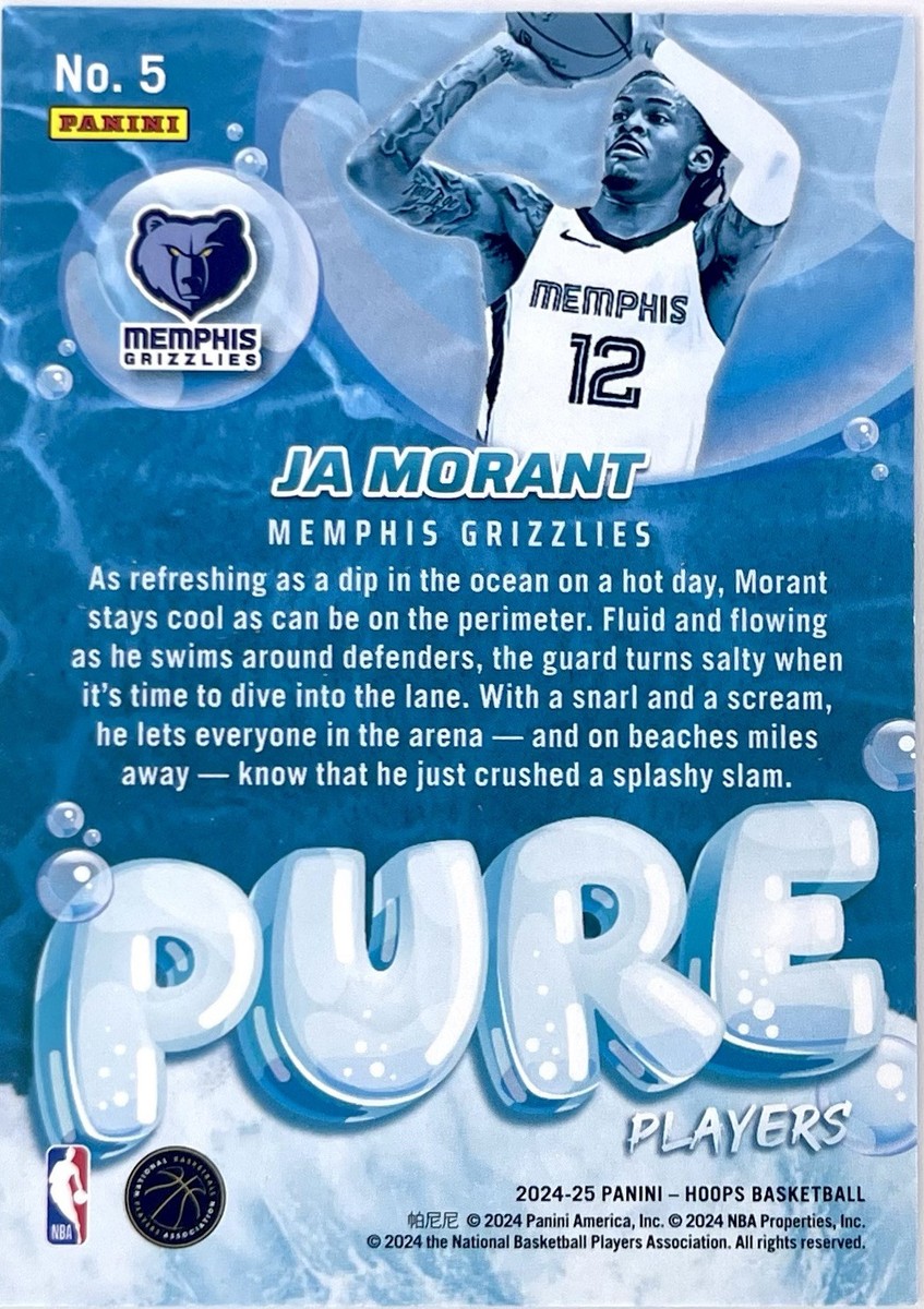 2024-25 Panini NBA Hoops - Pure Players - Ja Morant - #5 | eBay