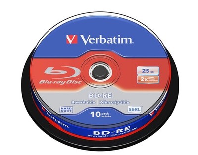 10x Wiederbeschreibbare Blu-Ray Discs 25GB BD-RE Rohlinge HD-Datenarchivierung
