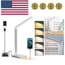 LED Desk Lamp with USB Ports,Touch Desk Lamps for Home Office with 5 Color Mo...