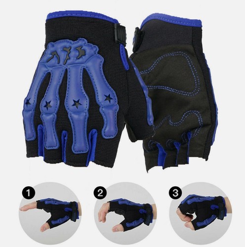 Guantes tácticos sin dedos de hueso esqueleto para hombre guantes tácticos para conducir motocicletas - Imagen 11 de 16