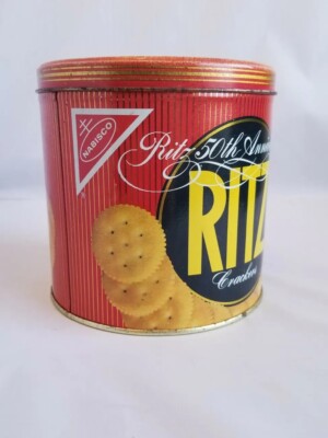 1984 Nabisco Ritz Crackers Tin Can 50th Anniversary Collector