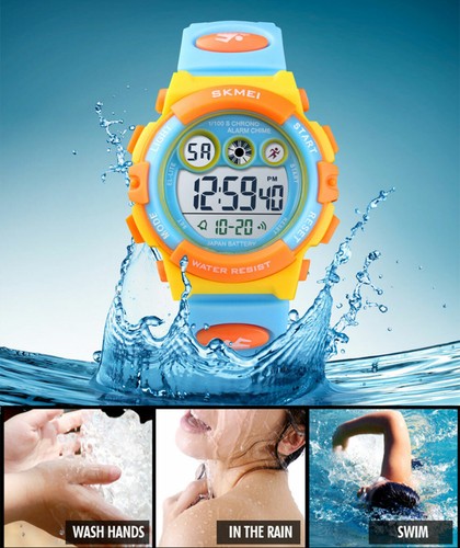 Orologio da polso SKMEI Moda Bambini Sport Digitale Ragazzi Ragazze Allarme LED 1451 C - Foto 9 di 20