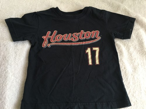 2008 Houston Astros T-Shirt Größe 3T Lance Berkman #17 Baby/Kleinkind Vintage