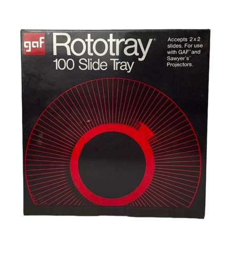VTG GAF Rototray 100 Photo Slide Trays GAF Sawyers 2x2 Slides New Factory Sealed - Picture 2 of 5