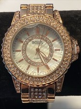 Orologio donna BORA tono rame con strass batteria nuova