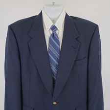 Jack Nicklaus Tournament Series Wool Blue 2 Gold Button Blazer 42R / Slim 44R