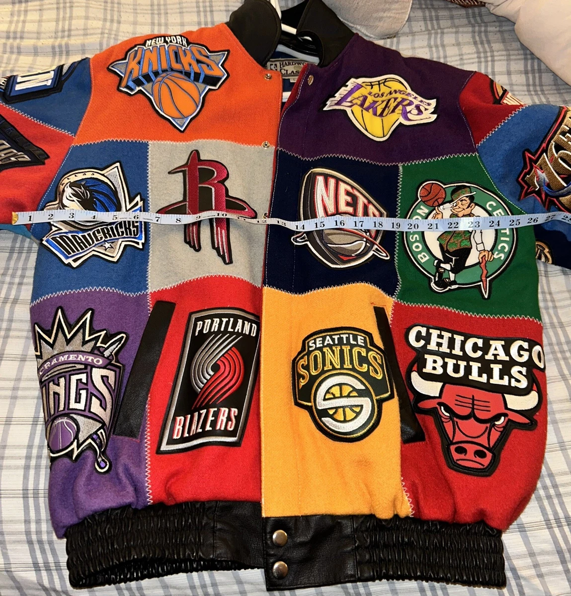 Nba jacket with clearance all teams patches