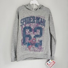 Marvel Spider Man Kid's Sweatshirt Hoodie  Shorts Outfit Set of 2, Gray Size 12