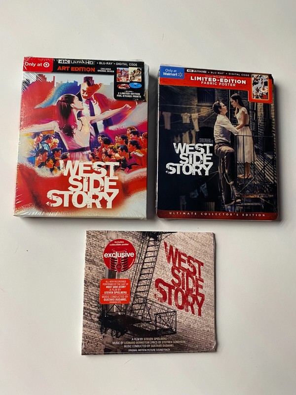 Steven Spielberg's WEST SIDE STORY MEGAPACK: TARGET, WALMART 4K/BD + TARGET CD
