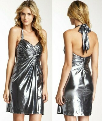 liquid silver dress
