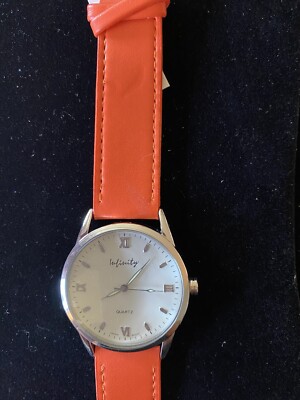 Super Cute Infinity Quartz Orange Fashion Watch NWT | eBay