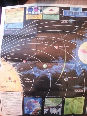 Rand McNally Official Map Of The Moon 1969 - Vintage Apollo - Dial