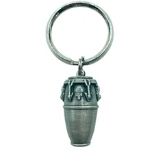 Keychain Conga Drum Pewter