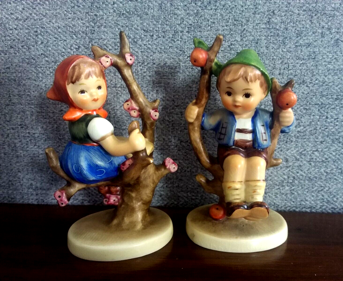 Vintage Hummel Goebel Collection Porcelain Girl and Boy Figurines