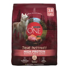 Dog Food for Adults, High Protein with Real Beef  Salmon, 3.8 lb Bag