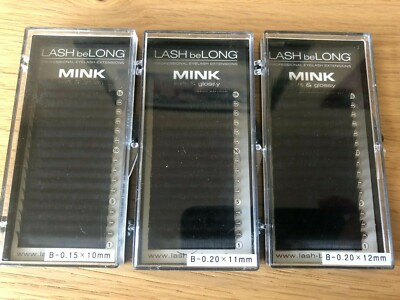 TOP~Wimpern Extensions*LASH be LONG*MINK soft&glossy B-0.15x10mm+0.20x11+12mm