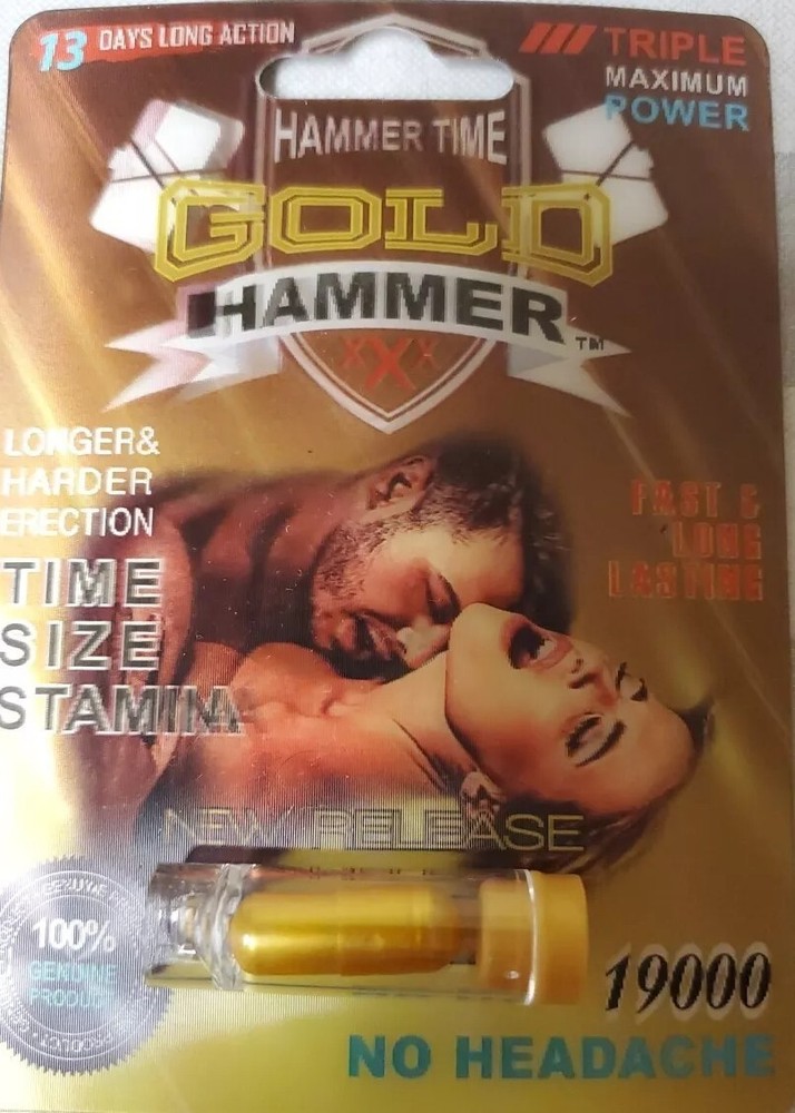 19000mg Gold Hammer Male Enhancer for Vitality & Performance  
