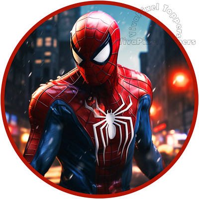 Transfer para gelatina de Spider Man 1 imagen de 7'' y 24 circulos de 1.5''