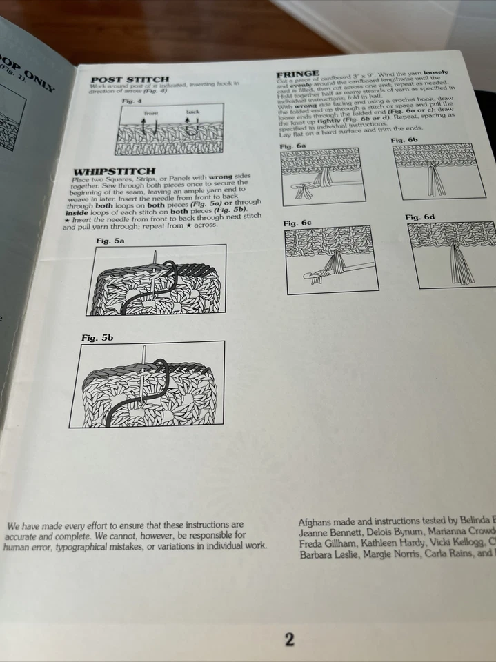 1997 Leisure Arts A year of Afghans Leaflet #2939 Crochet Pattern Book Eight - Image 3 of 4