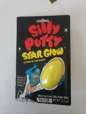 GITD glow in the dark Binney Smith 1979 Superhero Silly Putty Man Putty MOC