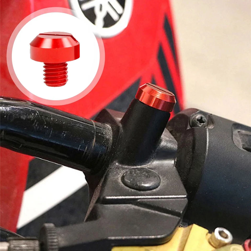 2Pcs M10X1.25 CNC Mirror Hole Block Off Plugs Universal Fit For Motorcycle — 第 3/4 张图片