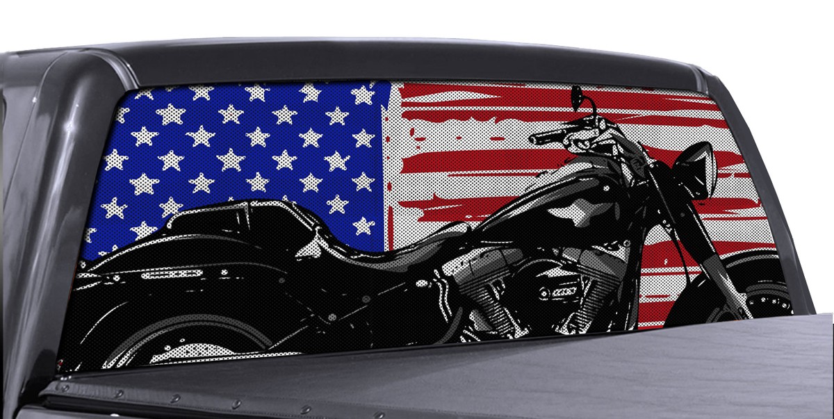 Tobethay Rear Window Decals For Trucks - 65x22 In Back Window American Flag Decals - Foto 7