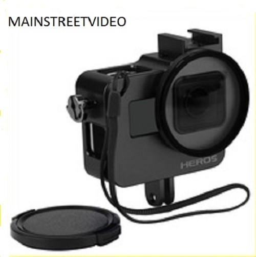 GoPro Hero 5 Aluminum Alloy CNC Protective Case Frame Housing  52mm 7Pcs Filters-image