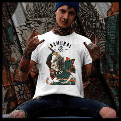 Samurai t-shirt bushido code Japanese warrior Ronin Kanji assassin  S-3XL