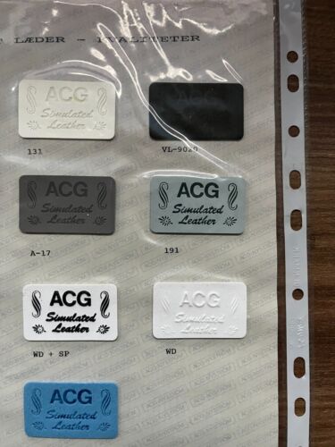 Vintage ACG Sundsvall Leather Labels - Mixed Colors, Sample Catalog Page - Picture 5 of 6