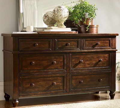 Cortona Extra Wide Dresser With 7 Drawers Color Alfresco Brown By