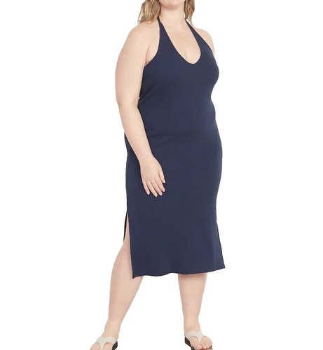 Mame Kurogouchi Double Jersey Asymmetric Dress Size 2, Navy Women
