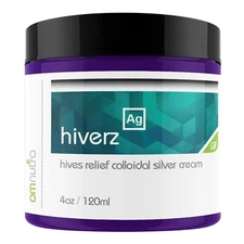 Hiverz Hives Relief Cream - 4OZ Anti Itch Cream Extra Strength Colloidal Silv...