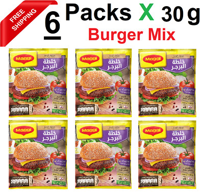6 Packs 30g each Maggi Delicious Burger Mix Easy to make, Free & Fast Shipping