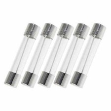 Pack of 5, 6X30mm 1/4 inch x 1-1/4 inch AGC 500mA 250v Glass Fuse Fast Blow 