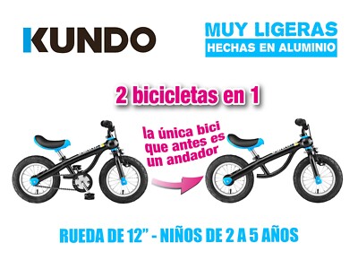 Bicicleta niños muy ligera de aluminio, la bici que crece con tu hijo 2-5 años