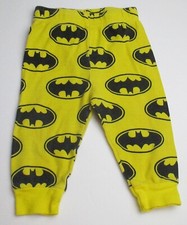 Infant Baby Boys 12 Months Batman Yellow Black Pajama Pants