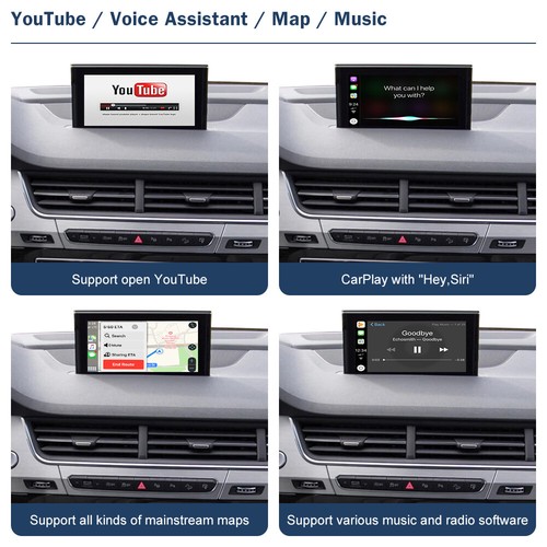 Wireless Carplay Android Auto Interface Car Retrofits Kit For Audi Q7 2016-2019 - Picture 4 of 11