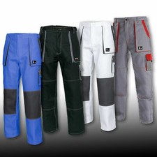 WORK TROUSERS HQ for Men Pants Painters Decorators White Black Blue 100% Cotton